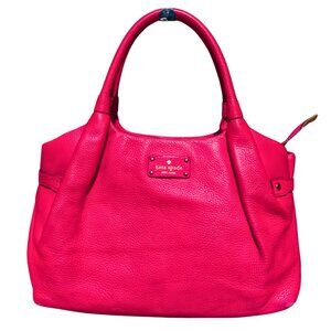 Kate Spade Hot Pink Berkshire Road Stevie Pebbled Leather Satchel Shoulder Bag